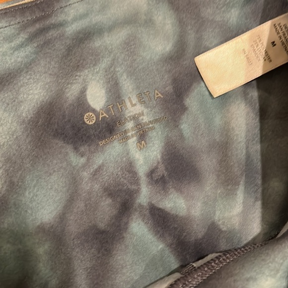 Athleta elation tights blue muted flower size medium high waist - Picture 2 of 2